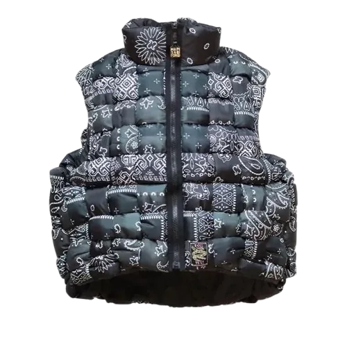 Kapital Blue Bandana Woven Vest (2 Colors)