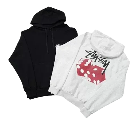 Stussy Sweater Hoodie Red Dice Print 98B