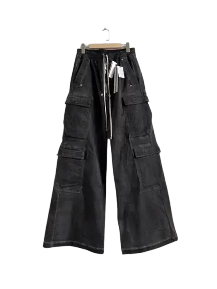 Rick Owens Edfu Cargo Denim Cargo (black)
