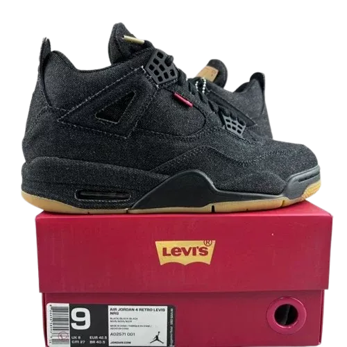 Jordan 4 Retro Levi’s Black Shoes (5+ Colorways)