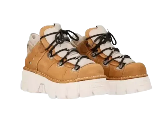 New Rocks Pink Suede Metallic M-106-S19 Shoes