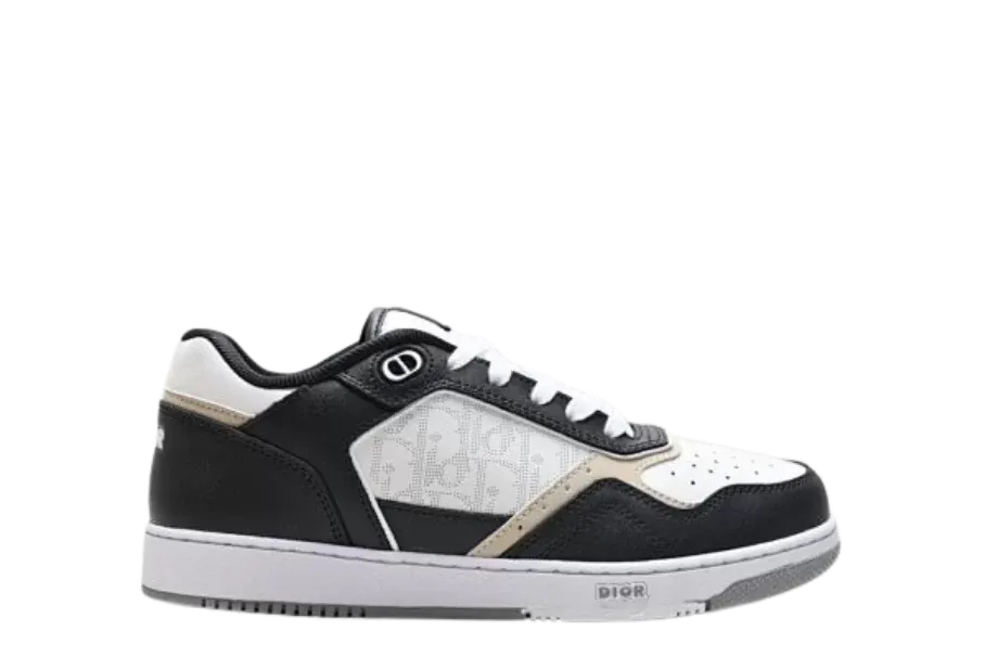 Dior B27 Low-Top Sneaker White Oblique Galaxy Leather Black White Beige