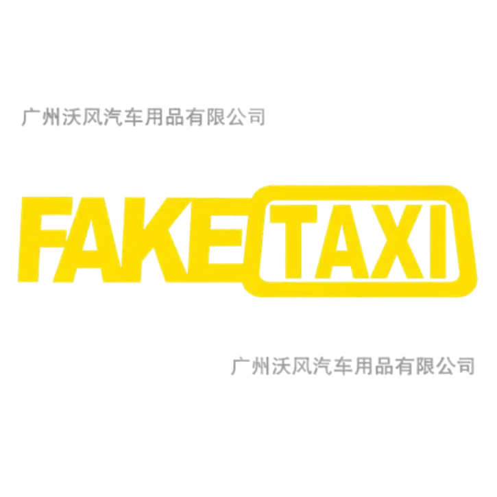 Fake Taxi Stickers (2 Colorways)